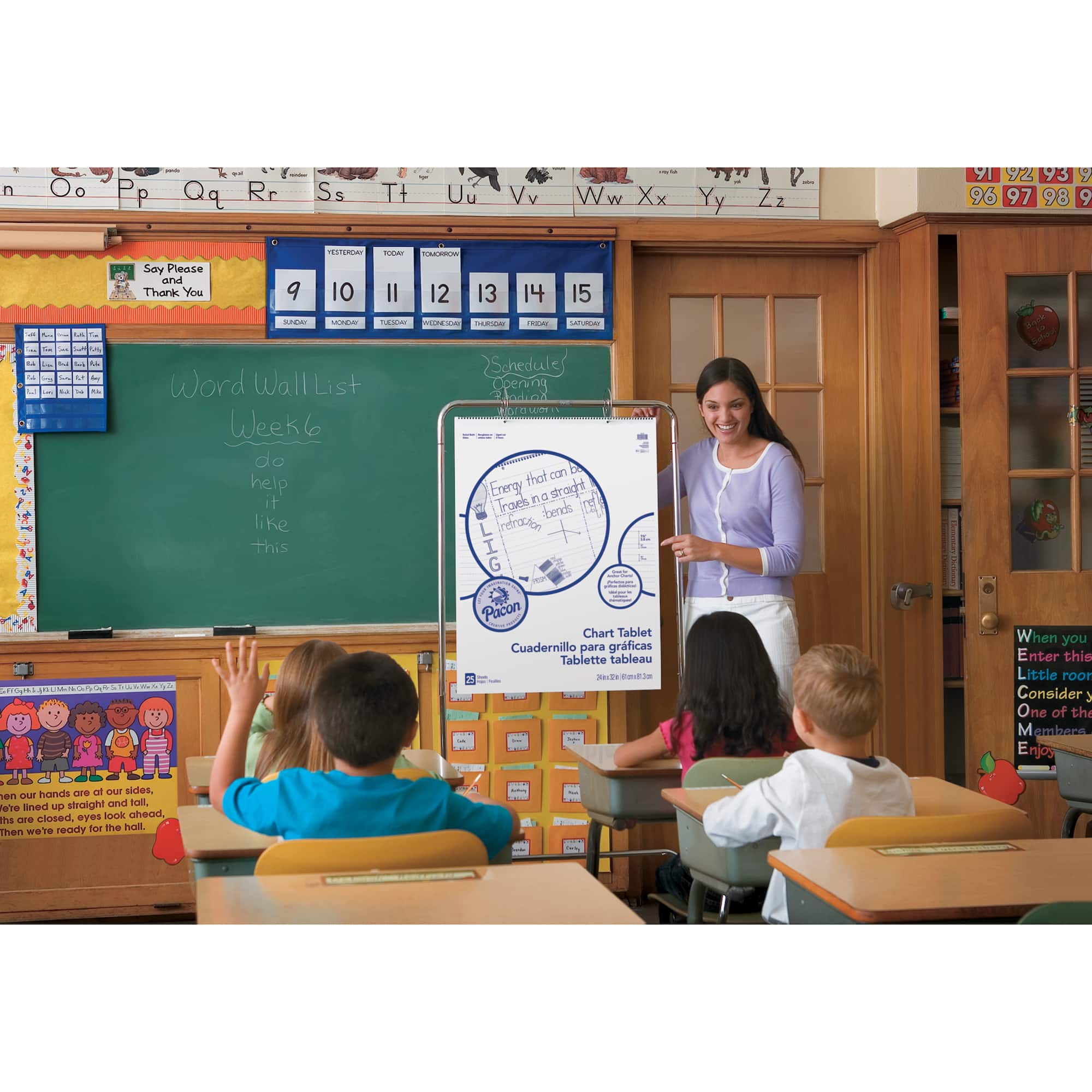 Pacon® White 1" Ruled Chart Tablet, 24" x 32", 25 Sheets